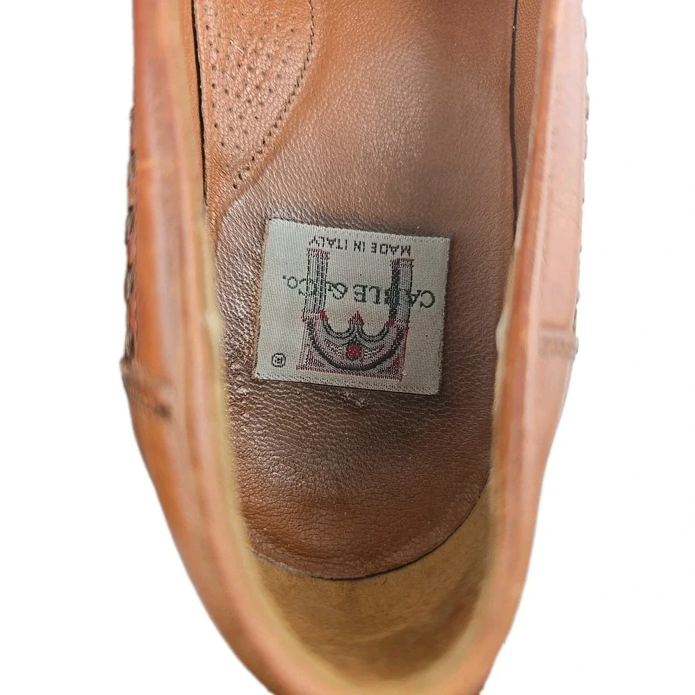 Cable & Co Tassel Brown Loafers Men's SZ 9 Made in Italy‎ Leather Fringe Preppy